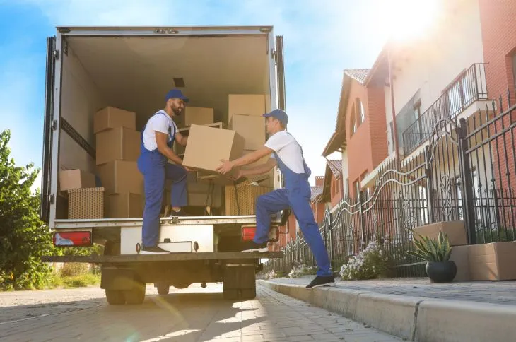 movers unloading truck